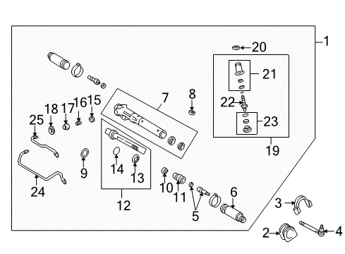 2002 Toyota 4Runner Steering Column & Wheel, Steering Gear & Linkage Outer Tie Rod Diagram for 45047-39215