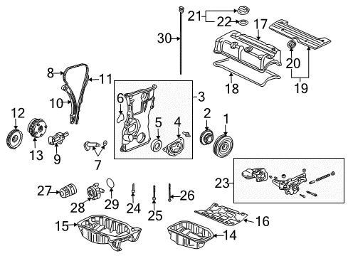 2004 Acura RSX Filters Bolt, Flange (6X25) Diagram for 95701-06025-08