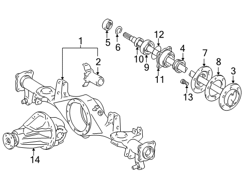 1997 Toyota 4Runner Axle Housing - Rear Axle Shaft Diagram for 42311-60210