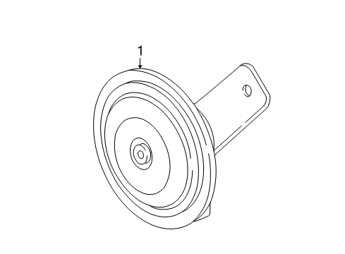 2002 Honda CR-V Horn Horn Assembly (Low) Diagram for 38100-SX0-A02