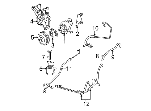 2016 GMC Savana 3500 P/S Pump & Hoses, Steering Gear & Linkage Power Steering Cooler Tube Diagram for 22950446