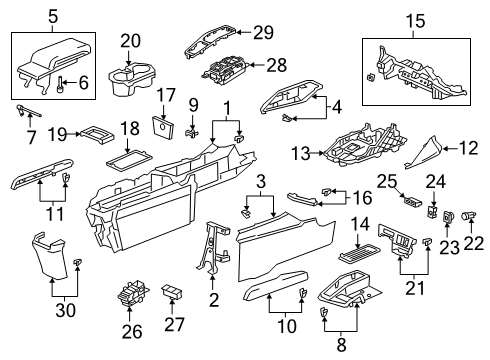 2019 Honda Insight Parking Brake Torque Hinge Diagram for 83404-TBA-A01
