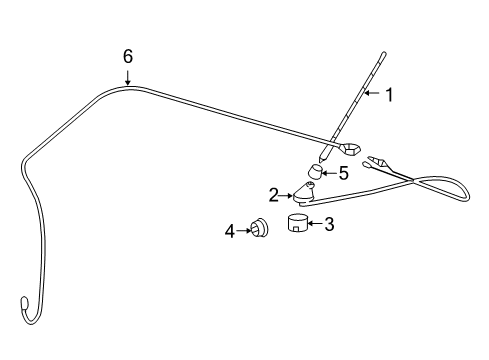 2005 Scion tC Antenna & Radio Base Nut Diagram for 86396-21010