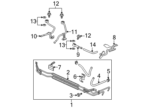 2002 Acura MDX Trans Oil Cooler Pipe D (ATF) Diagram for 25930-PYB-010