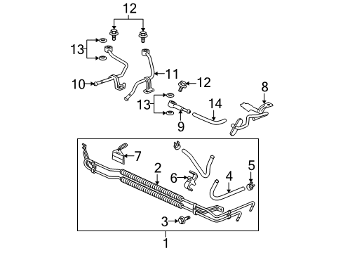 2001 Acura MDX Trans Oil Cooler Pipe B (ATf) Diagram for 25920-P7W-000