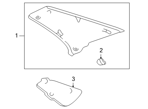 2004 Lexus IS300 Interior Trim - Quarter Panels Garnish, Roof Side, Inner LH Diagram for 62472-53021-A0