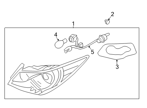 2013 Hyundai Sonata Tail Lamps Lamp Assembly-Rear Combination Outside, RH Diagram for 92402-3Q100