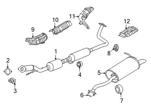 2022 Nissan Versa Exhaust Components Heat Insulator-Front Floor Diagram for 74758-5RB0A