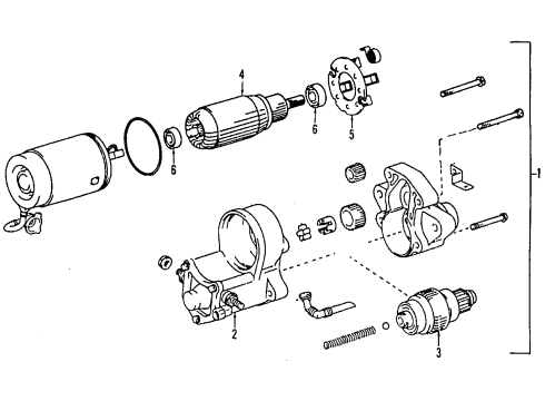 2001 Lexus GS300 Starter Reman Starter Assembly Diagram for 28100-46220-84