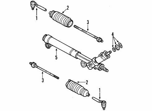 2009 GMC Canyon P/S Pump & Hoses, Steering Gear & Linkage Hose Asm-P/S Gear Inlet & Outlet Diagram for 20933939