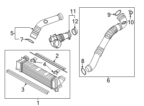 2012 BMW 328i Intercooler Charge-Air Cooler Diagram for 17517618809