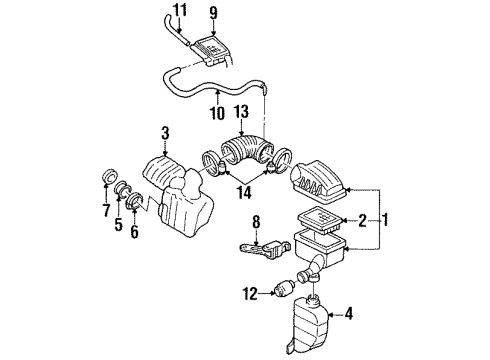 1995 Buick Skylark Filters Hose-Crankcase Vent Oil Separator Diagram for 24574341