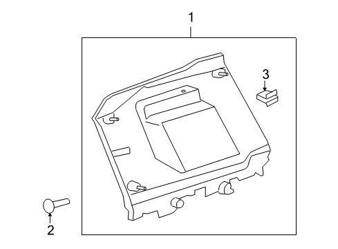 2012 Scion xB Interior Trim - Quarter Panels Quarter Trim Panel Diagram for 62480-12190-B0