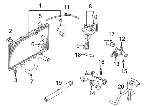 2001 Chrysler Sebring Powertrain Control Engine Controller Module Diagram for R4896040AJ