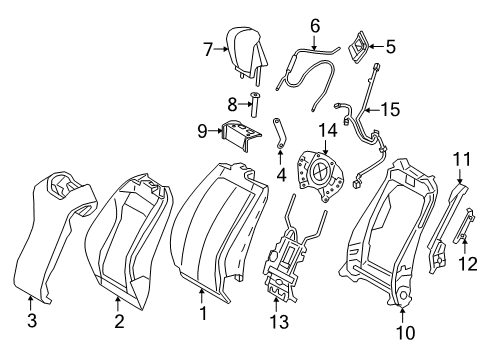2022 Lexus LC500 Driver Seat Components Support Sub-Assy, Front Diagram for 71026-11010