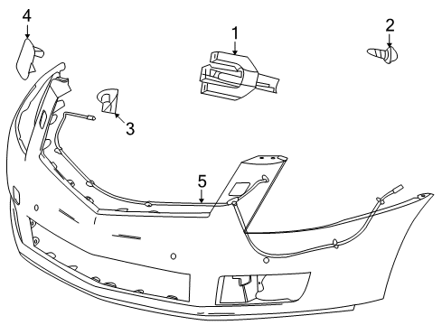 2014 Cadillac SRX Washer Components Washer Hose Diagram for 15949213