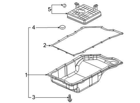 2020 GMC Sierra 3500 HD Automatic Transmission Transmission Pan Diagram for 24286058