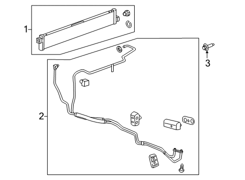 2019 Cadillac CT6 Oil Cooler Hose & Tube Assembly Bolt Diagram for 11602855