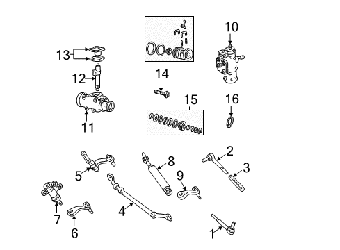 1998 GMC C1500 P/S Pump & Hoses, Steering Gear & Linkage Gear Kit, Steering (Remanufacture) Diagram for 26087029