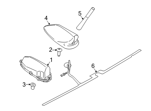 2015 BMW i3 Antenna & Radio Blind Rivet Nut, Flat Headed Diagram for 07147110996