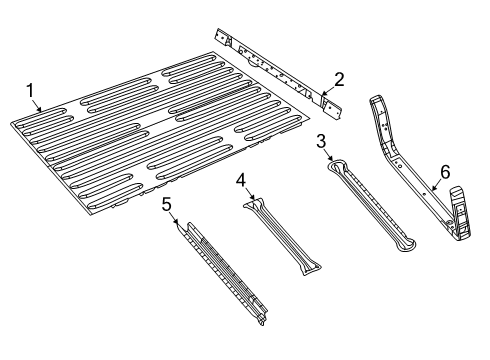 2021 Ram 1500 Floor Panel-Box Floor Diagram for 68353373AA