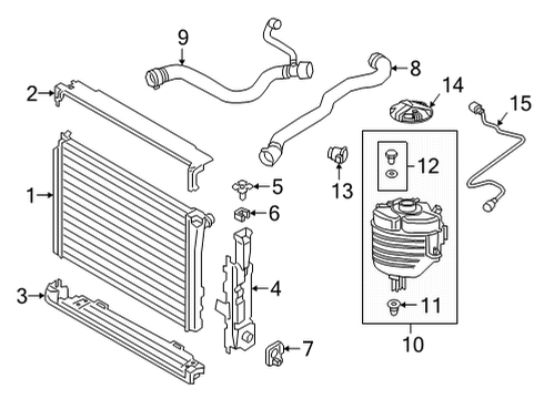 2021 BMW 430i xDrive Radiator & Components RADIATOR Diagram for 17118666748