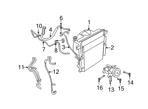 2009 Dodge Nitro A/C Condenser, Compressor & Lines Line-A/C Suction Diagram for 55037796AD