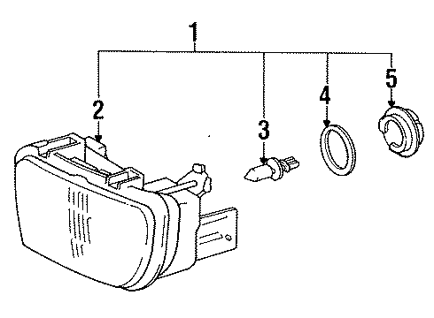 1995 Toyota MR2 Bulbs Lamp Assembly, Fog Diagram for 81220-17040