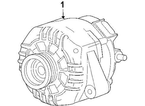 2009 Cadillac DTS Alternator Alternator Diagram for 84009364