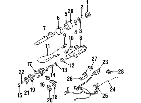 1994 Cadillac Seville Switches Switch Asm-Headlamp Auto Control Diagram for 3540164