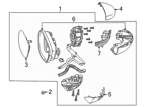 2022 Honda Civic Outside Mirrors CAP, R- *NH883P* Diagram for 76201-T20-A31ZC