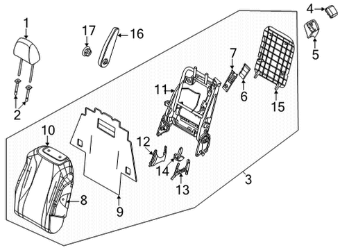 2022 Kia Carnival Second Row Seats ARMREST ASSY-2ND SEA Diagram for 89900R0010K5V
