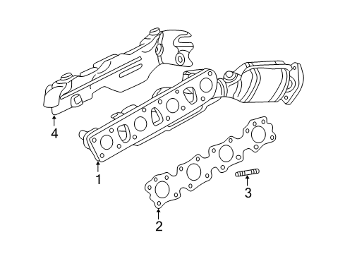 2006 Infiniti FX45 Exhaust Manifold Cover-Exhaust Manifold Diagram for 16590-CG200
