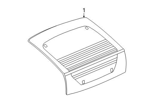 2002 Pontiac Aztek Lift Gate - Glass & Hardware Lift Gate Glass Diagram for 10321907