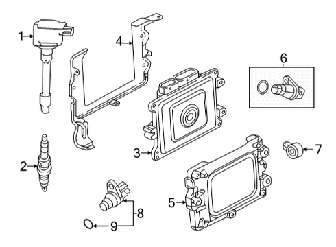 2022 Honda Civic Ignition System COIL ASSY-, PLUG TOP Diagram for 30520-64S-005