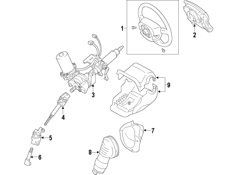 2010 Lexus HS250h Steering Column & Wheel, Steering Gear & Linkage Column Assembly, Electrical Diagram for 45250-75121