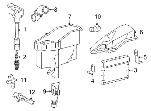 2017 Lexus RC200t Powertrain Control Computer, Engine Control Diagram for 89661-24B43