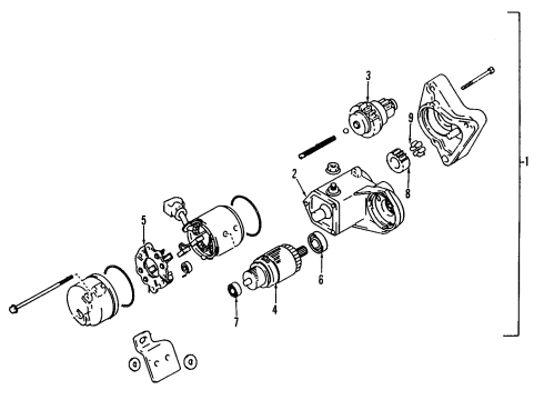 1995 Toyota Previa Starter Starter Diagram for 28100-76101-84