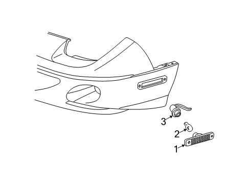 1997 Pontiac Sunfire Front Lamps - Side Marker Lamps Lamp Asm-Front Side Marker Diagram for 5976588