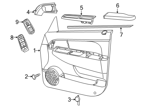 2008 Jeep Liberty Front Door WEATHERSTRIP-Front Door Belt Inner Diagram for 5112252AC