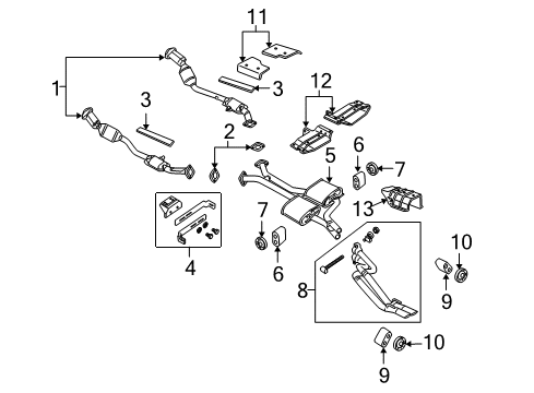 2004 Pontiac GTO Exhaust Components Exhaust Muffler Assembly (W/ Tail Pipe)<Use 8C 4035A> Diagram for 92066697