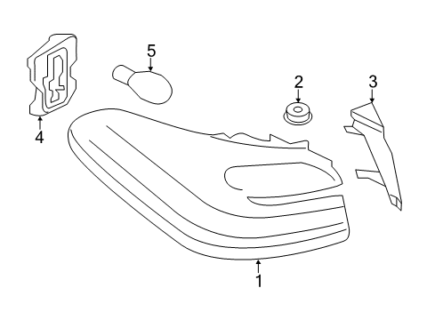 2015 BMW X4 Bulbs Rear Light In The Side Panel, Right Diagram for 63217331282