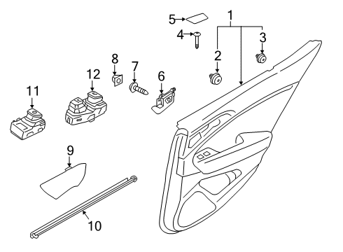 2019 Genesis G70 Rear Door Fastener-Door Trim Diagram for 82315-G2000