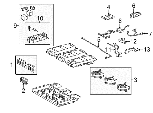 2013 Lexus RX450h Battery Wire, Hybrid Battery Pack, NO.1 Diagram for G92X1-48010