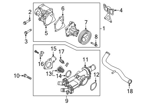 2019 Hyundai Veloster N Powertrain Control Case-Thermostat Diagram for 25620-2GTP0