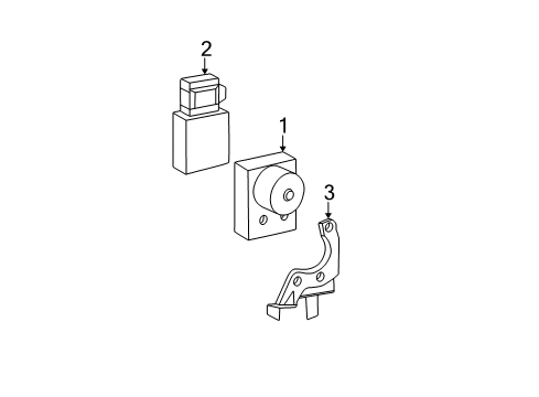 2002 Ford Focus ABS Components ABS Pump Assembly Diagram for 2M5Z-2C286-BC