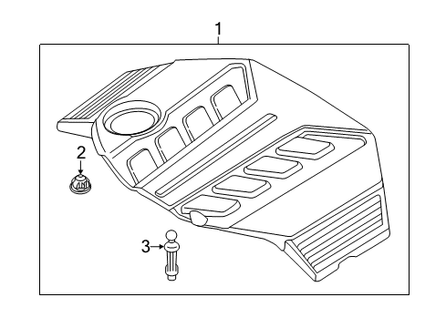 2010 BMW X6 Engine Appearance Cover Ball Pin Diagram for 13717590625