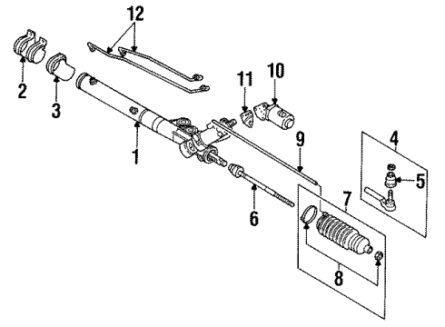1993 Cadillac Allante Steering Gear Gear Kit, Steering (Partial)(Remanufacture) Diagram for 26044834