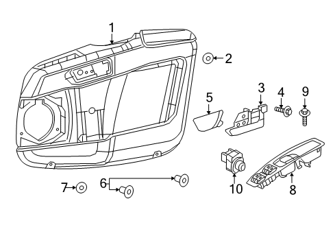 2020 Ram ProMaster City Interior Trim - Front Door Insert Diagram for 68073412AA