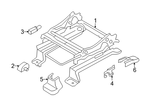 2007 Ford Edge Tracks & Components Seat Track Diagram for 7T4Z-7861705-A